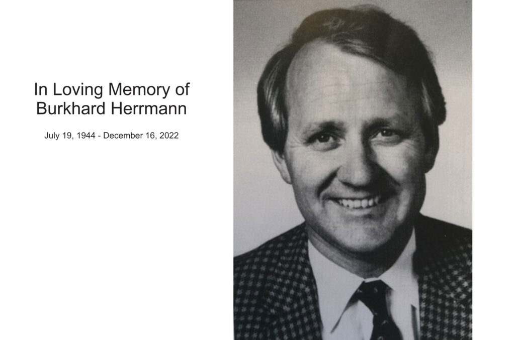 In Loving Memory of Burkhard Herrmann