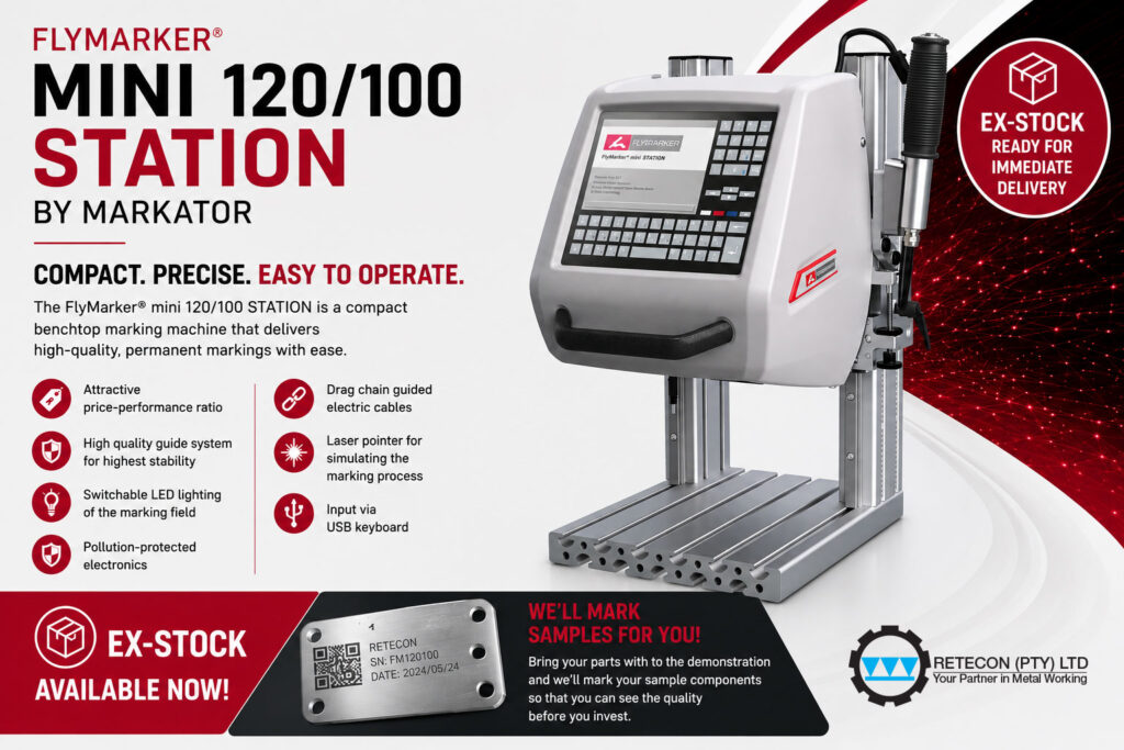 FlyMarker® mini 120/100 STATION Benchtop Marking Machine | Ex-Stock at Retecon