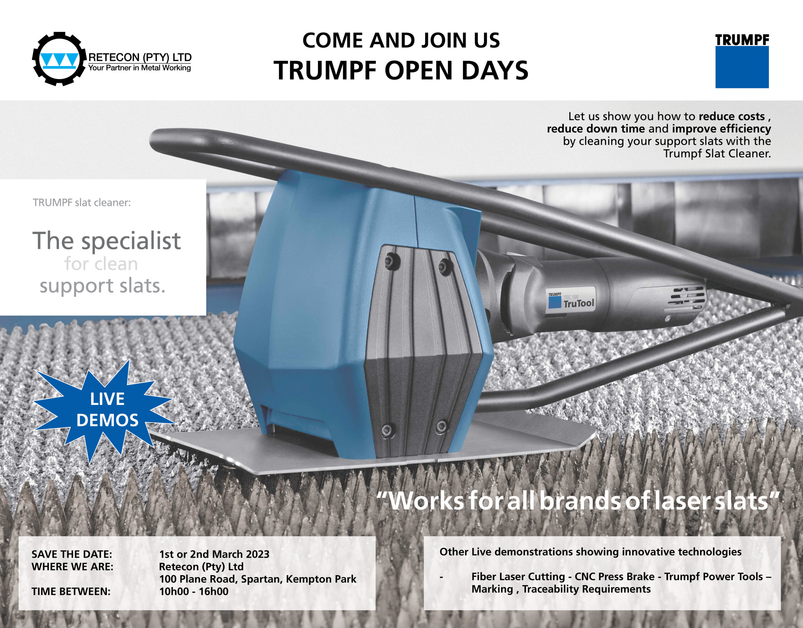 TRUMPF - Open Days Invitation - Laser Slats