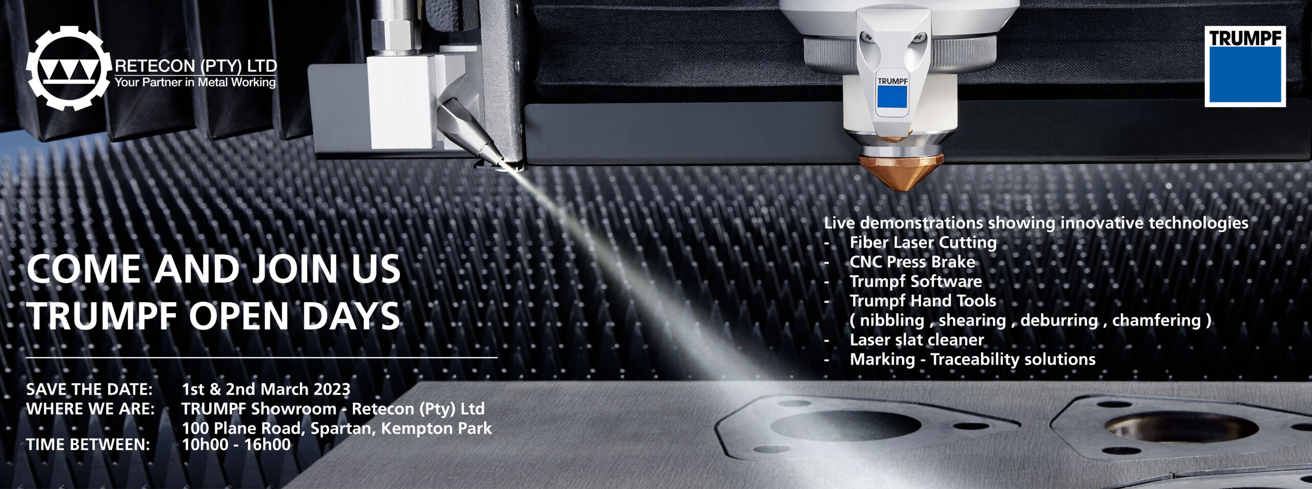 Retecon / TRUMPF Open House Invitation