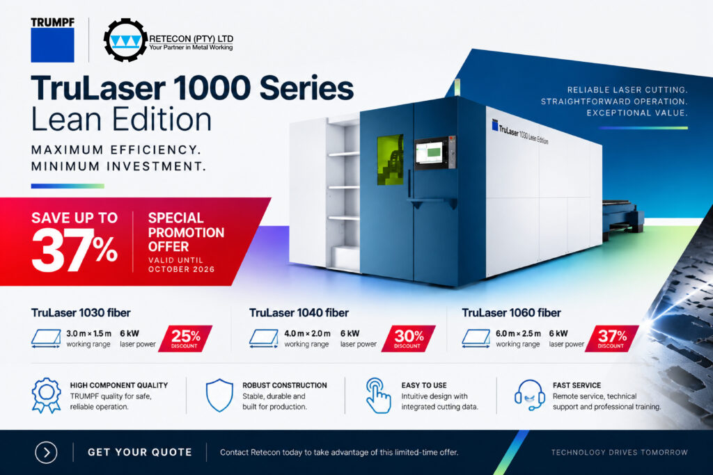 TRUMPF TruLaser 1000 Lean Edition – Special Promotion